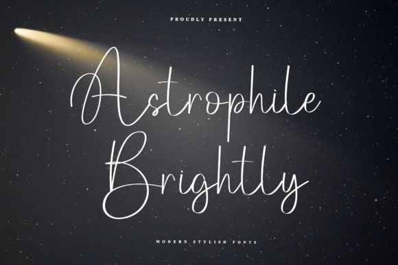 Astrophile Brightly: A Modern Script Font for Web Design