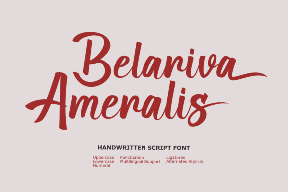 Belariva Ameralis: The Elegant Script Font for Crafters