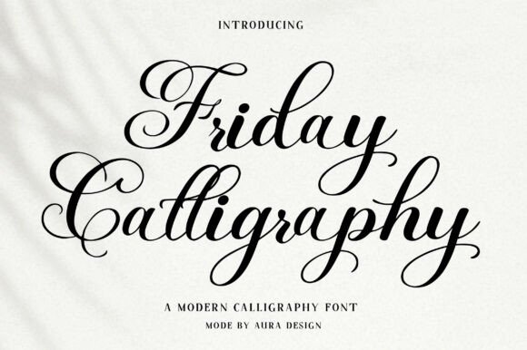 Friday Calligraphy: A Modern Font for Business Branding
