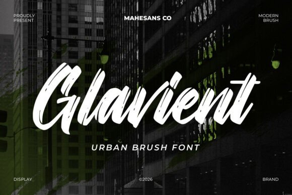 Glavient: A Bold Urban Brush Font for Brand Identity
