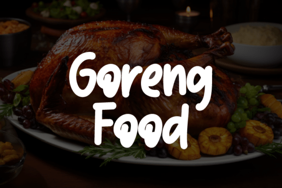 Goreng Food: A Juicy Script Font for Branding