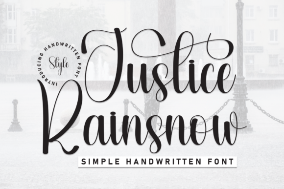 Justice Rainsnow: A Charming Handwritten Display Font