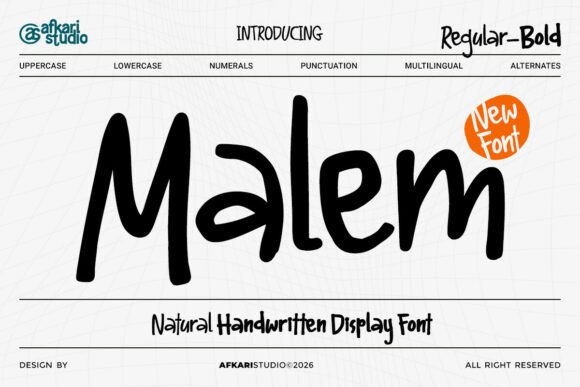 Malem: A Natural Handwritten Font for Makers