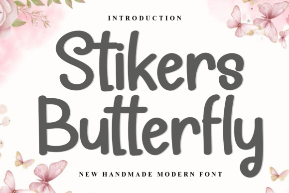 Stikers Butterfly: A Bold Handmade Font for Crafters