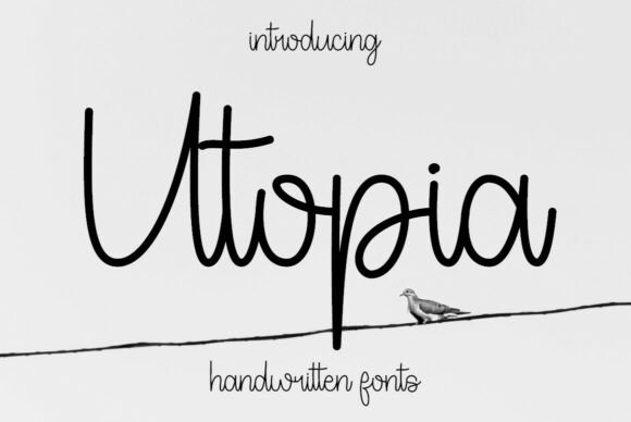 Utopia: A Cozy Handwritten Font for Modern Web Design