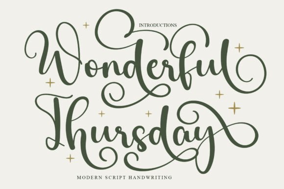 Wonderful Thursday: A Modern Script Typeface for Editors